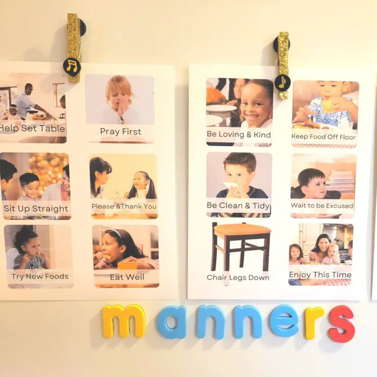 Table Manners For Toddlers Flash Cards